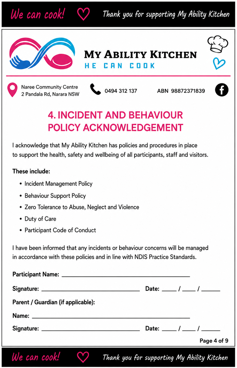 Incident & Behaviour Policy preview
